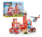 Bloques Para Armar 976pz Max City Estación De Bomberos -zuru 976