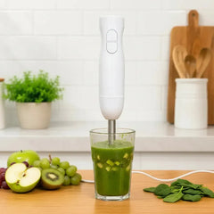 Minipimer Mixer Kanji 2 Velocidades Cuchilla De Acero Inoxidable 800whats Blanco