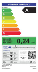 Lavarropas Automático Samsung Inverter Hasta 7kg Color Plata