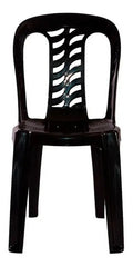 Silla De Plastico Jardin Apilable Garden Life Bistro Negra Negro