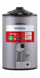 Termotanque A Gas Señorial Family Alta Recuperación De 30lts Gris