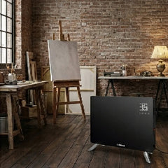 Calefactor Electrico Panel De Vidrio Liliana Glassy Ppv250r Negro
