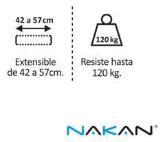 Soporte Carrito Extensible Heladeras Lavarropas Nakan Sh800 Blanco