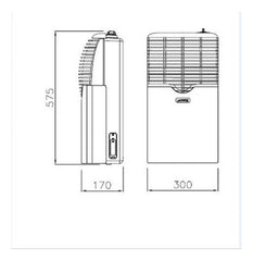 Calefactor Convector Longvie Eca2 2200 Kcal Premium Color Tiza