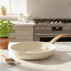 Set Sartenes Carol 20/24/30 Granito Crema Induccion Crema