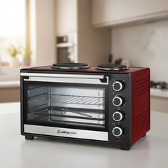 Horno Eléctrico Ultracomb Uc50acn Con 2 Anafes 50lts Rojo