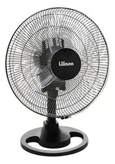 Ventilador De Mesa Liliana Vsoc16 Negro Con 3 Palas Color Transparente De Plástico, 16 De Diámetro 220 v