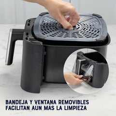 Freidora De Aire Digital Oster Ckstaf40wddf 4l Color Negro