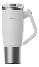 Vaso Térmico Mug Peabody Pe-mg1200 1200 Ml Doble Tapa Color Blanco Liso