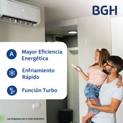 Aire Acondicionado Split Bgh Bs26wchu Frío/calor 2550w/2450w Color Blanco