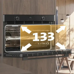 Horno Eléctrico Ormay He-90 S3 Negro 90cm Convector Mecanico