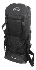 Mochila Para Camping Trekking Outdoor Tm Negra De 90lts Color Negro Diseño De La Tela Liso