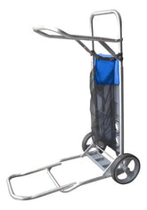 Carrito Playa Portatil Plegable Extensible Con Red Botafogo Gris