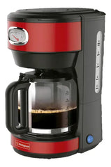 Cafetera De Filtro Westinghouse Rojo Retro 1.25 Lts 1000w
