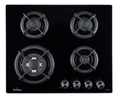 Anafe A Gas Florencia 4 Hornallas Encimera De Vidrio 6749m Negro