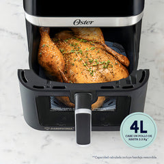 Freidora De Aire Digital Oster Ckstaf40wddf 4l Color Negro Negro