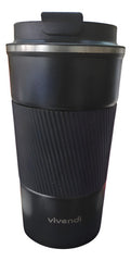 Vaso Termico Acero Inox C/tapa Frio Calor Vivendi Negro Cts Negro Lisa