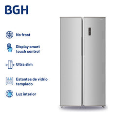 Heladera Inverter No Frost Bgh 397l Brs400i1a Inox