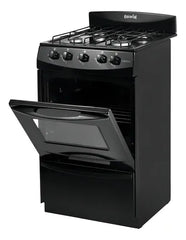 Cocina Escorial Candor S2 Black Color Negro Con Puerta Con Visor Gas Envasado