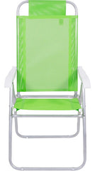 Reposera 4 Posiciones Bel Aluminio Poliéster Pvc Verde Verde