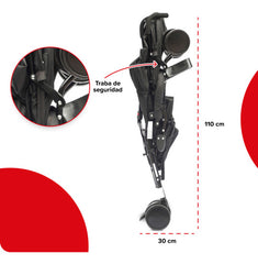 Cochecito Paragüitas Bebesit 1058b Neuf Negro Bordo 15kg C Rojo Negro