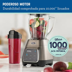 Licuadora Oster Jarra Vidrio G1312xbg Vaso Blend And Go Negro
