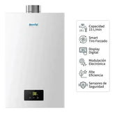 Calefón Escorial 15 Litros Ce-15l Smart Encendido Automático Blanco Gn