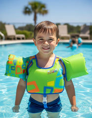 Chaleco Salvavidas Niños Con Bracitos Flotador Bestway 32174 Verde Lima