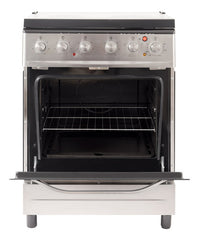 Cocina Electrica Telefunken Ekxl01v Inox 60cm Luz Horno Plateado