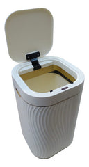 Cesto De Basura Inteligente Con Sensor Vivendi De 15lts Blanco