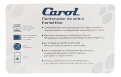 Taper Contenedor De Vidrio Tapa Hermetica Carol De 370ml Gris