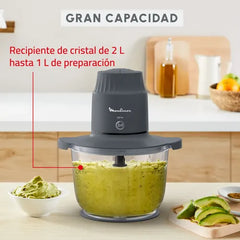 Picadora Choppeo Moulinex Xxl Bowl De Vidrio 500w Negro