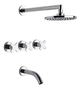 Juego Para Bañera Y Ducha Griferia Fv Alerce 0103/d7 Gris