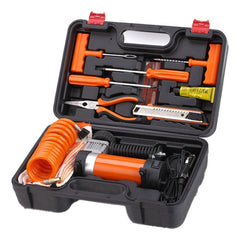 Compresor De Aire Portatil Daewoo Dw55-p Maletin Kit 12v Cts Naranja/negro/gris Monofásica