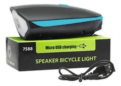 Luz Led Frontal Para Bicicleta Recargable De 250 Lumens Color Celeste