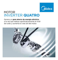 Lavasecarropas Midea Inverter Smart 8 Kg Mf200d80wb/w-a1 Color Blanco