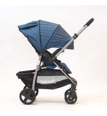 Cochecito De Paseo Bebesit 1390d Azul Manillar Rebatible Cts - Azul - Plateado