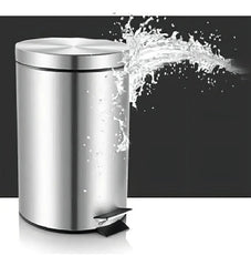 Cesto Tacho De Basura Acero Inoxidable Balde Extraible 5l Ct Color Gris