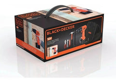 Kit De Taladro Atornillador Inalambrico Black Decker Cd121ka Naranja Claro 50