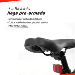 Bicicleta Mountain Bike Mtb Randers Mms Bke-2129 Rodado 29 L Color Negro Y Rojo