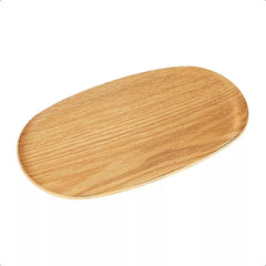 Bandeja Oval Rectangular Madera Laminada Carol 40x25x1,5 Cm Madera