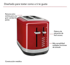 Tostadora Kitchenaid De 2 Panes Rojo Rojo