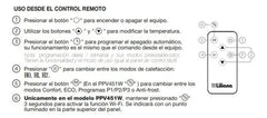 Calefactor Vidrio Pie/pared Liliana Ppv451w Tecnoheat Wifi Negro