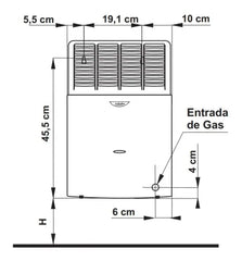 Calefactor A Gas Eskabe Miniconvex 3000 S21 Marfil Clase A Crema