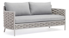 Juego Sillones Living Jardin Exterior Aluminio Loop Tio Musa Color Gris