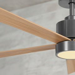 Ventilador De Techo Con Luz Liliana Vthm935r 1.35 M 50 Gris Oscuro Marrón Madera 5