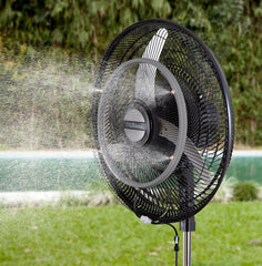 Ventilador De Pie 20 Orbital Coolbreeze - 3 Palas De Metal Color Plateado Estructura Negro - Vpm2016cb