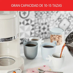 Cafetera De Filtro Moulinex Soleil Fg381a10 1,25l Color Marfil Blanco