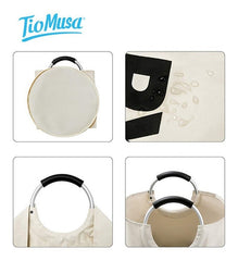 Cesto Canasto Ropa Sucia Con Manijas Metalicas Tio Musa Natural