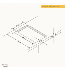 Anafe Eléctrico Empotrable Vitrocerámico Vondom C2906b Negro